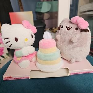 GUND Hello Kitty x Pusheen Best Friend Collector Birthday Plush Set